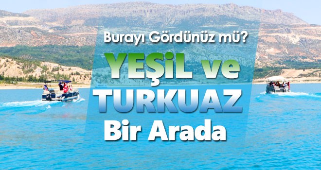Barajın turkuazı ormanın yeşili