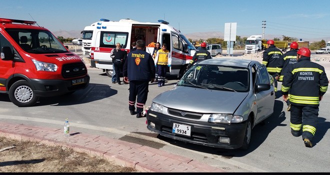 Konya'da Trafik Kazası 4 Yaralı