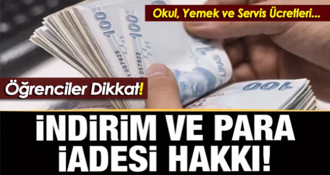 Milyonlarca öğrenci için indirim ve para iadesi hakkı!