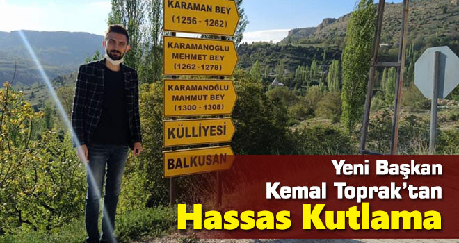 Yeni Başkan’dan Hassas Kutlama