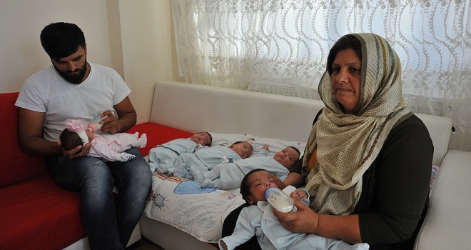 Gaziantepli beşizler evlerine kavuştu