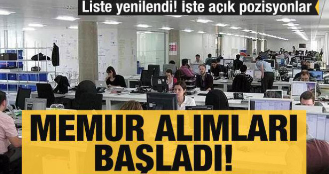 Memur alımları başladı! İşte ilanlar