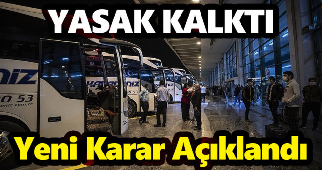 Şehirler arası otobüslerde yüzde 50 koltuk sınırlaması kaldırıldı