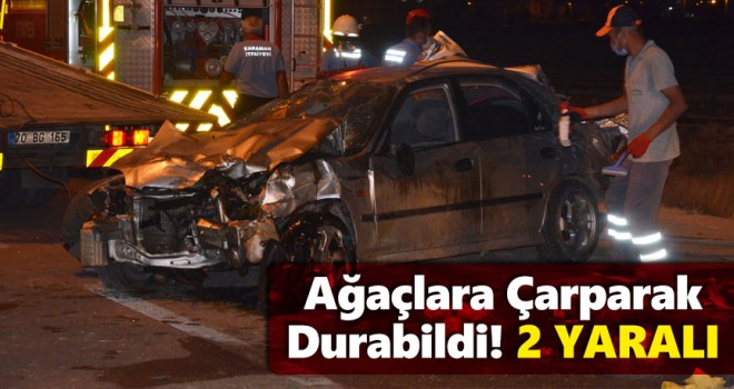 Karaman'da otomobil devrildi: 2 yaralı