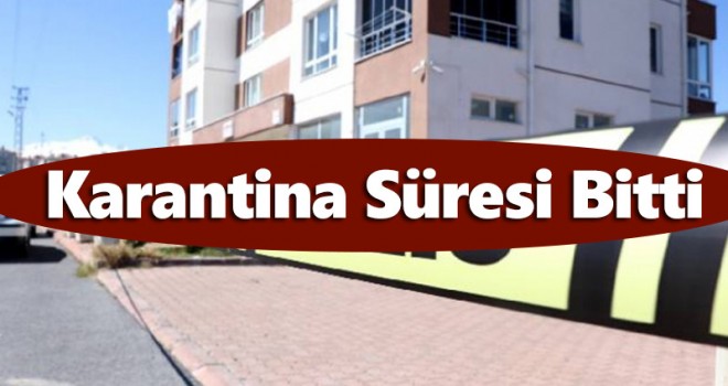 Karaman'da bir binadaki karantina kaldırıldı