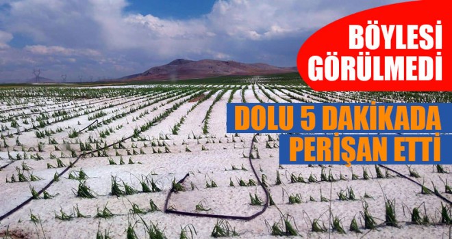 Karaman'da ekili alanları dolu vurdu