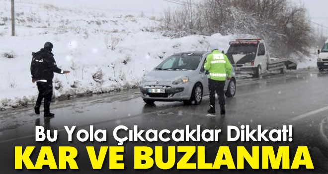 Karaman-Mersin kara yolunda kar nedeniyle ulaşım...