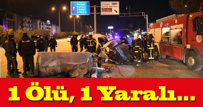 Trafik kazası: 1 ölü, 1 yaralı