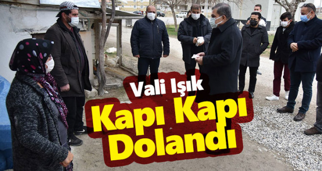 Turuncu kategorideki Karaman'da vali, yine kapı kapı gezip uyarıda bulundu