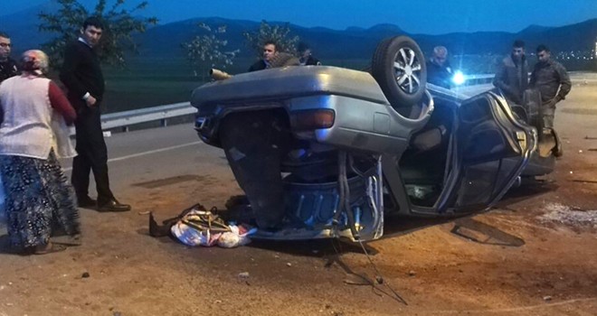 Güneysınır'da Otomobil Devrildi! 3 Yaralı