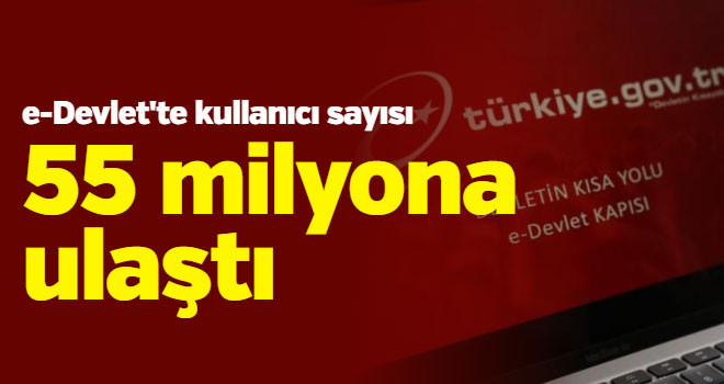 e-Devlet'te kullanıcı sayısı 55 milyona ulaştı