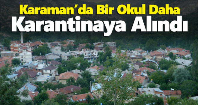 Karaman'da Bir Okul Daha Kapandı