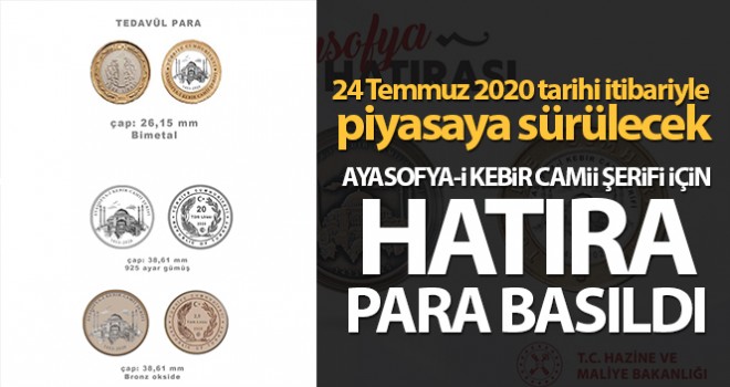 Darphaneden Ayasofya Hatıra Paraları