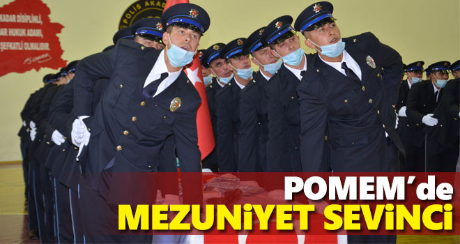 Karaman'da polis adaylarının mezuniyet sevinci