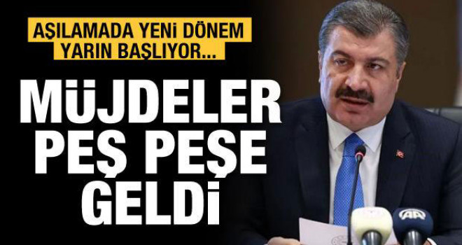 Bakan müjdeyi verdi: Yarından itibaren aşı olabilecekler!