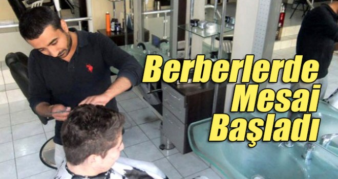 Karaman'da berberlerde yoğunluk yaşanıyor