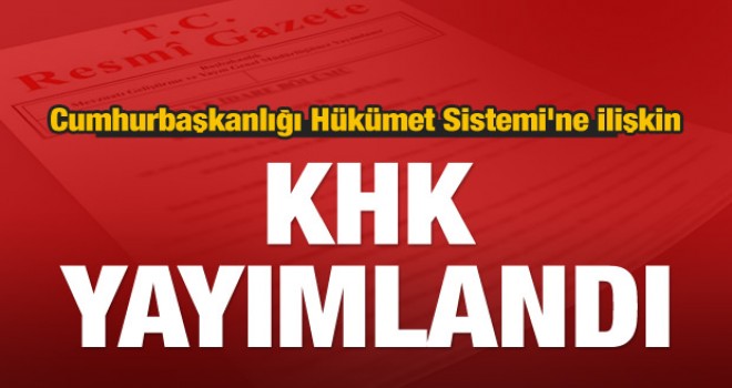Cumhurbaşkanı Seçim Yasası İçin KHK Yayımlandı