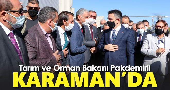 Tarım ve Orman Bakanı Bekir Pakdemirli, Karaman'da