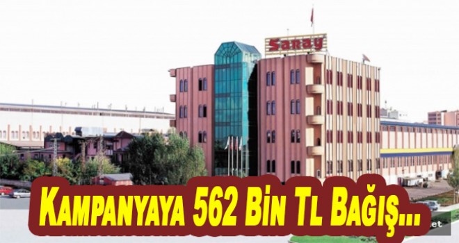 Kampanyaya 562 Bin Tl Bağış
