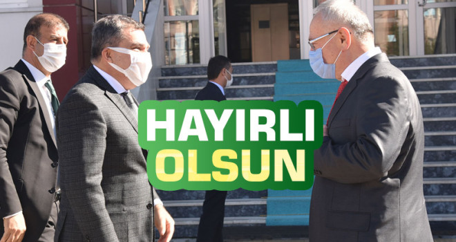 Vali Işık'tan, Rektör Ak'a hayırlı olsun ziyareti