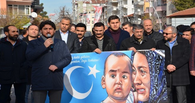 Karaman'da Doğu Türkistan'da yaşanan Çin zulmü protesto edildi