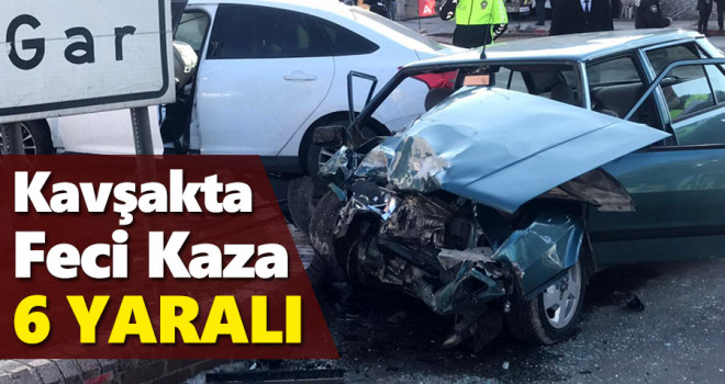 Karaman’da iki otomobil çarpıştı: 6 yaralı