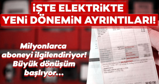 Elektrikte yeni dönem! Artık SMS ile haber verilecek...