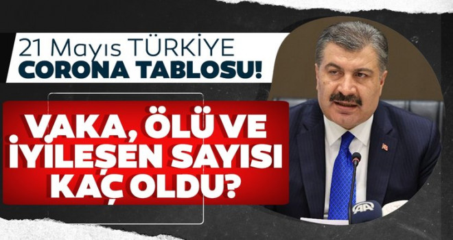 21 Mayıs koronavirüs tablosu! Vaka Sayılarında Son Durum
