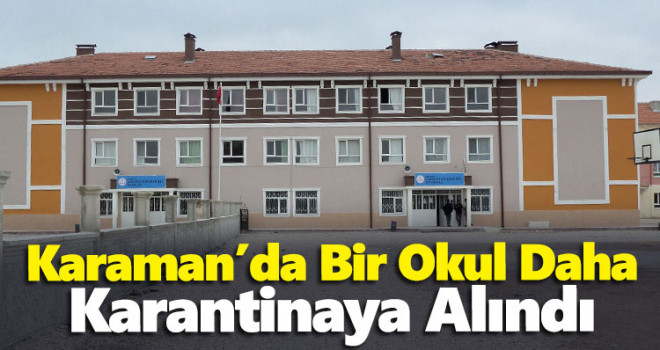 Karaman'da Bir Okul Daha Kapandı