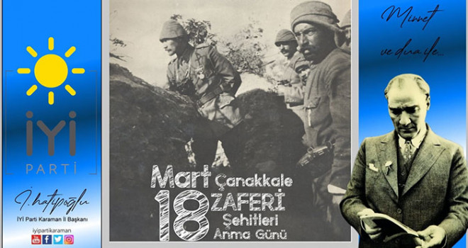 İsmet Hatipoğlu'nun 18 Mart Çanakkale Zaferi Mesajı
