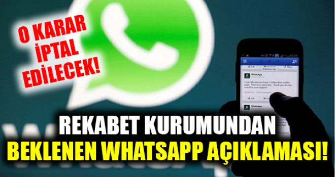 Rekabet Kurumu'ndan WhatsApp açıklaması
