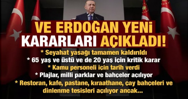 Erdoğan Yeni Kararları Açıkladı