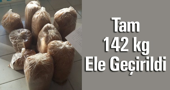 142 Kg Kaçak Tütün Ele Geçirildi
