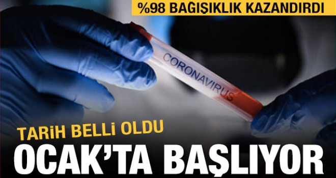Aşılamaya ocak ayında başlanıyor