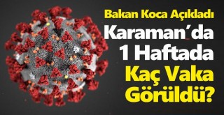 Bakan Koca açıkladı: Karaman'da 1 haftada kaç vaka görüldü?